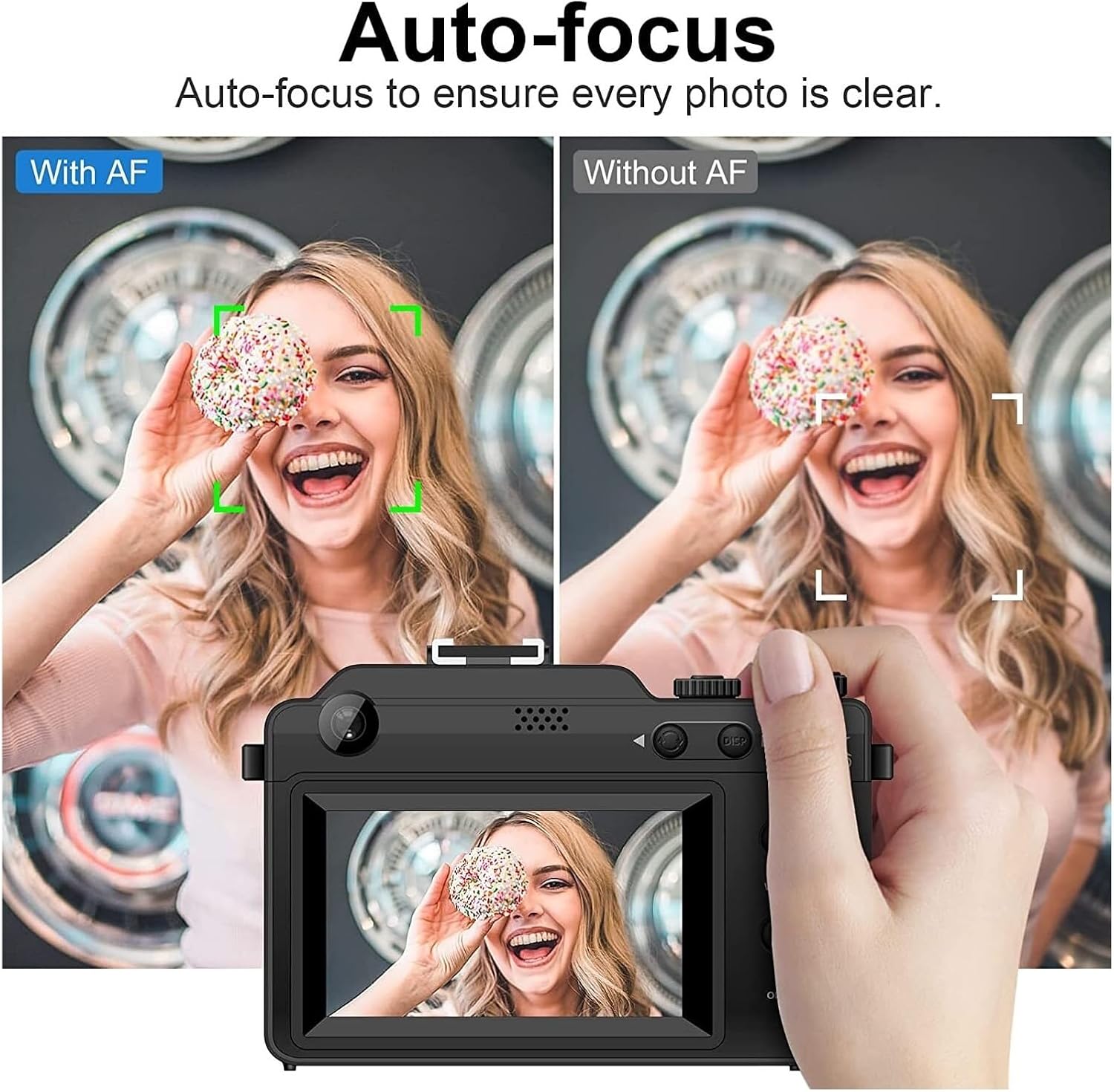 デジカメ 48MP デジタルフォトカメラ写真撮影用デュアルレンズ Selfie カメラ 4 K Vlog ビデオカメラウェブカメラ