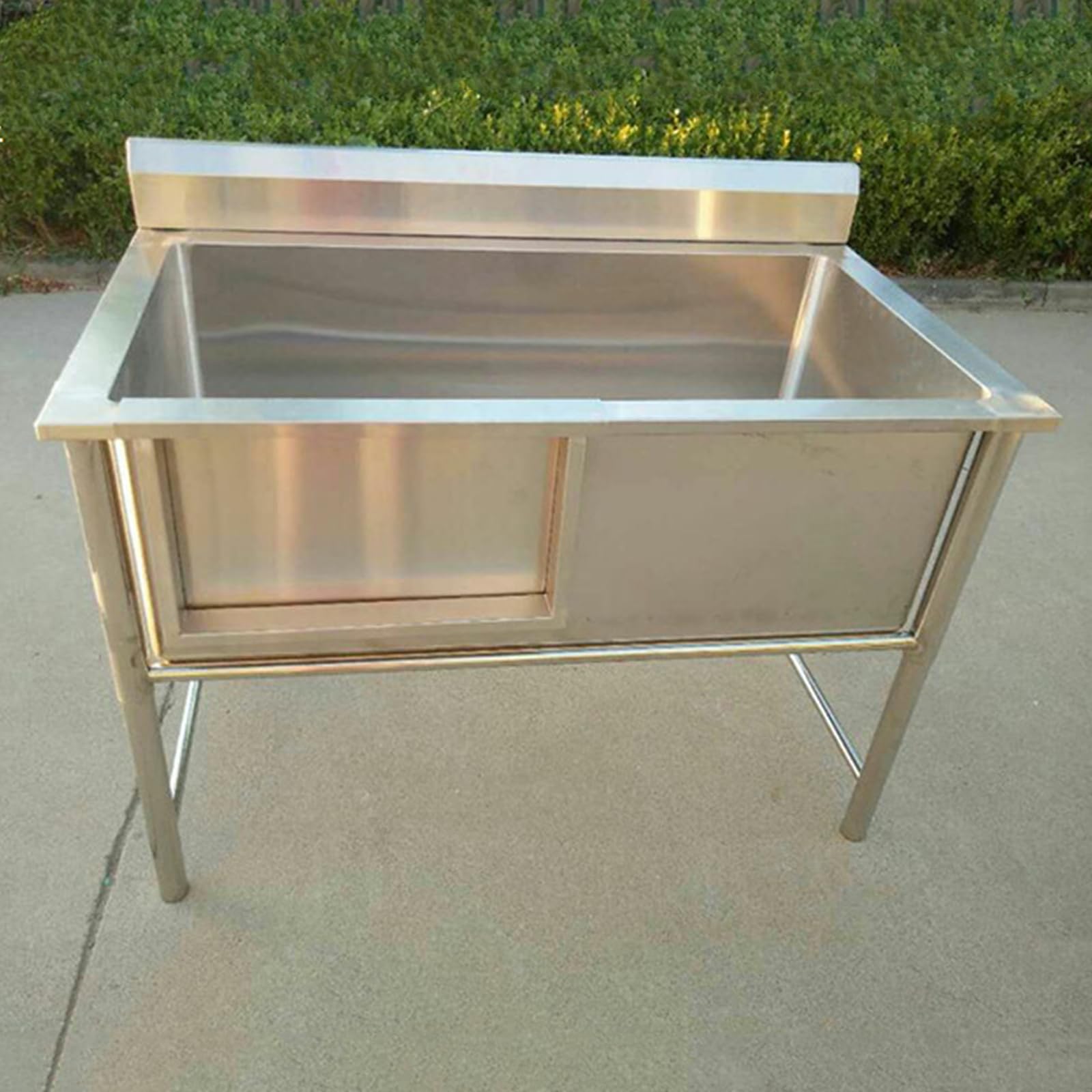 Lavandino per Pavimenti, Stazione Professionale per Il Bagno dei Cani in Acciaio Inossidabile - Lavandino per Vasca da Bagno per Animali Domestici per la toelettatura, Vasca da Bagno con Doc