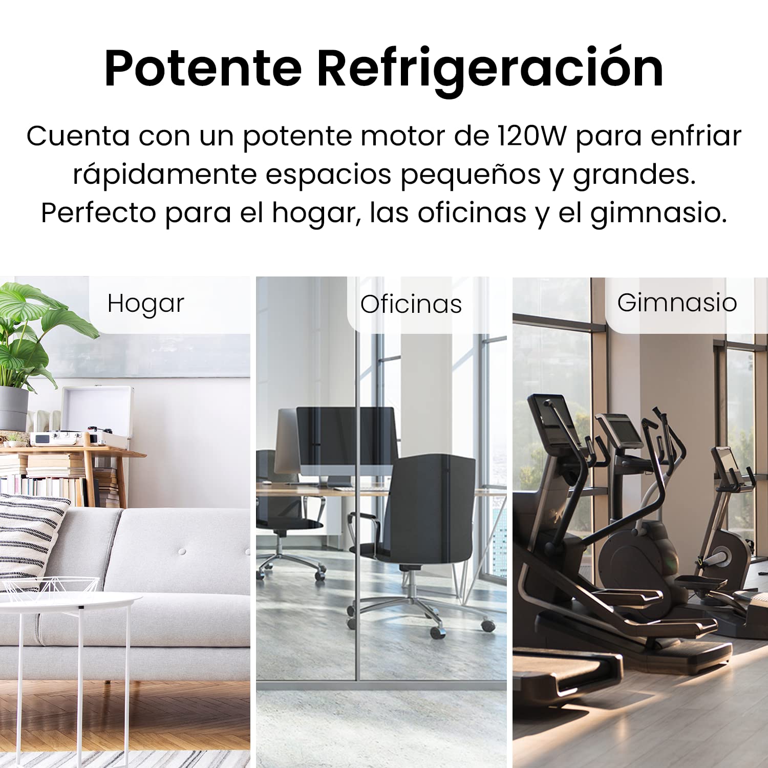 Pro Beeze Ventilador de Suelo Industrial de 50 cm (20") con Asa de Transporte para Hogares y Gimnasios. Potente Motor de 120 W, 3 Velocidades y Cabezal Ajustable - Cromado
