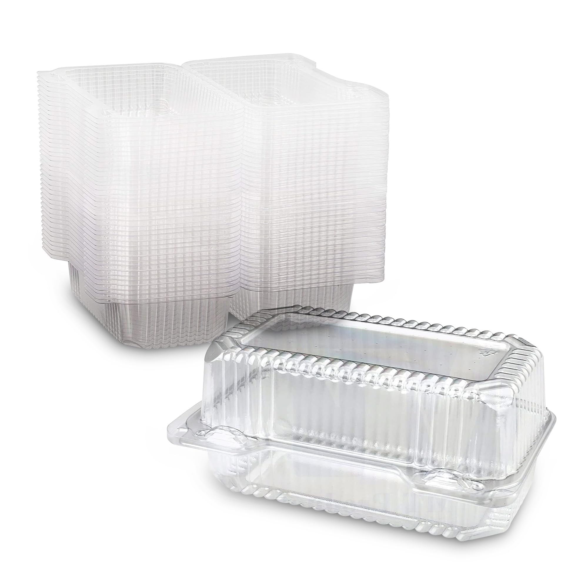 Envases de plástico bisagras contenedor desechable transparente pan molde molde 8x4 paquete de 20