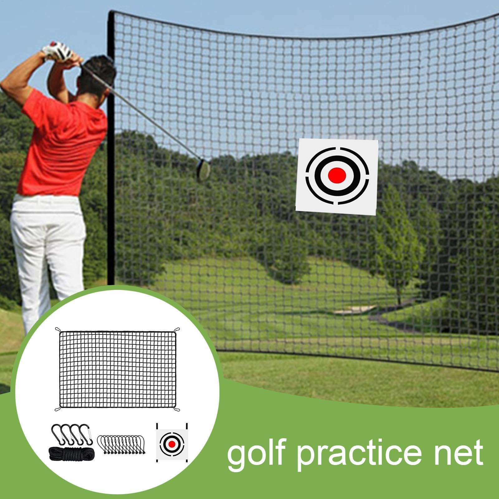 Golf Übungsnetz, 2x2m/2x /3X Golfnetz mit Zieltuch, tragbares Golfnetz Outdoor -Indoor -Sportbarriere -Netz für Golf, Hockey, Baseball