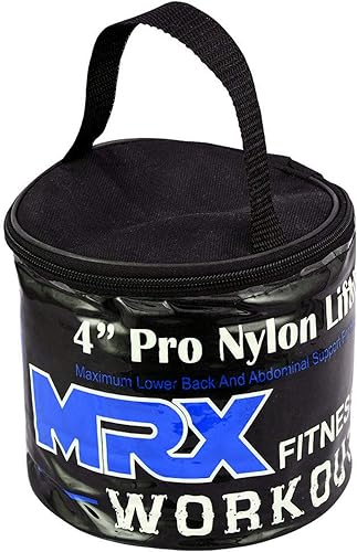 Miniatura 5 de MRX - Cinturón de levantamiento de pesas, 4 pulgadas de ancho, 0.315 in de grosor, acolchado para la espalda, con correas flexibles de espuma