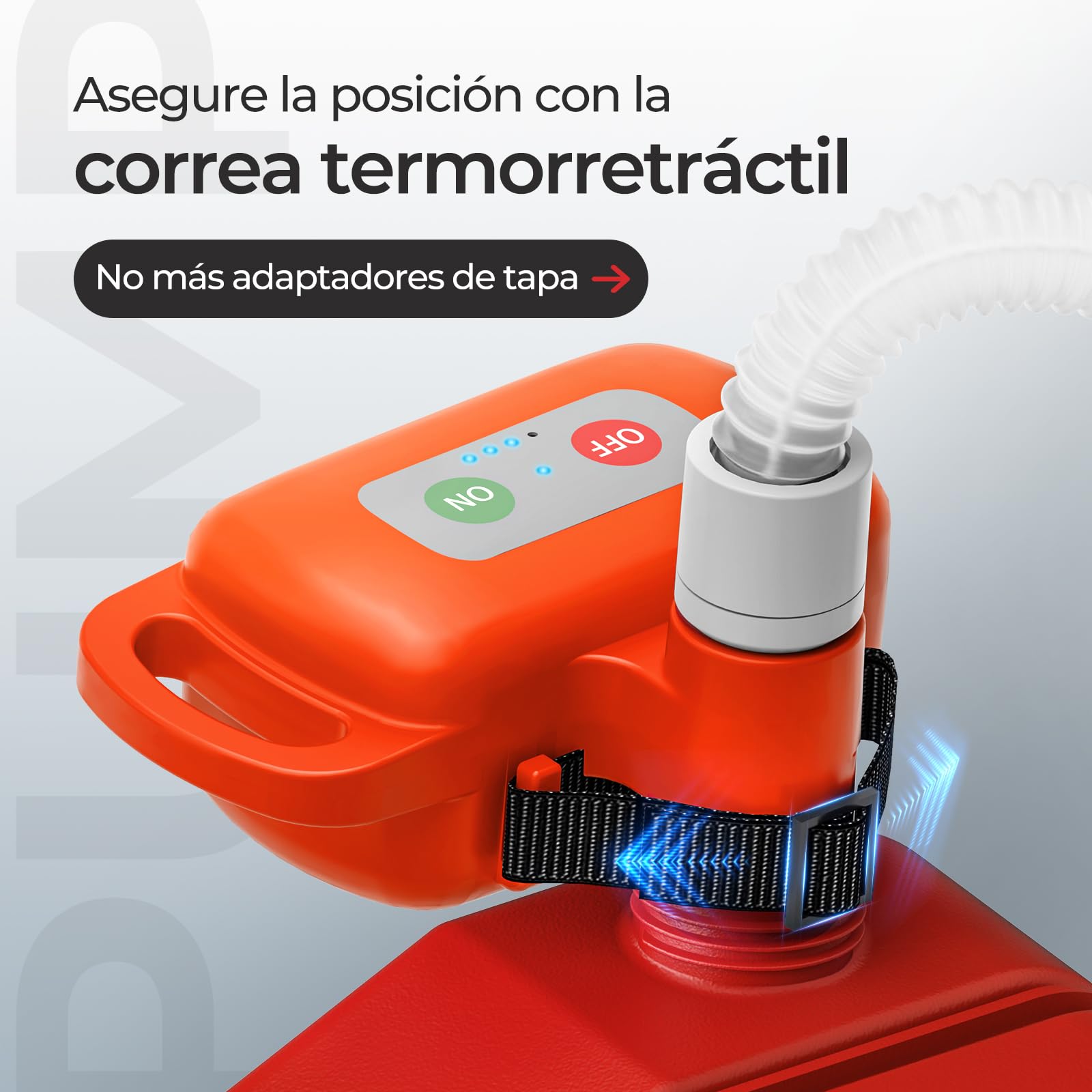 Bomba de transferencia de combustible con sensor de parada automática, Bomba eléctrica de gasolina con pilas, para gasolina diésel y aceite Naranja