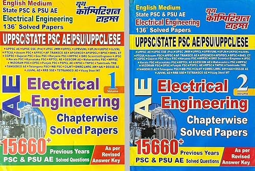 UPPSC State PSC /PSU/ ESE/ UPPCL Assistant Electrical Engineering Solved Papers Combo vol 1 and 2 | English Medium