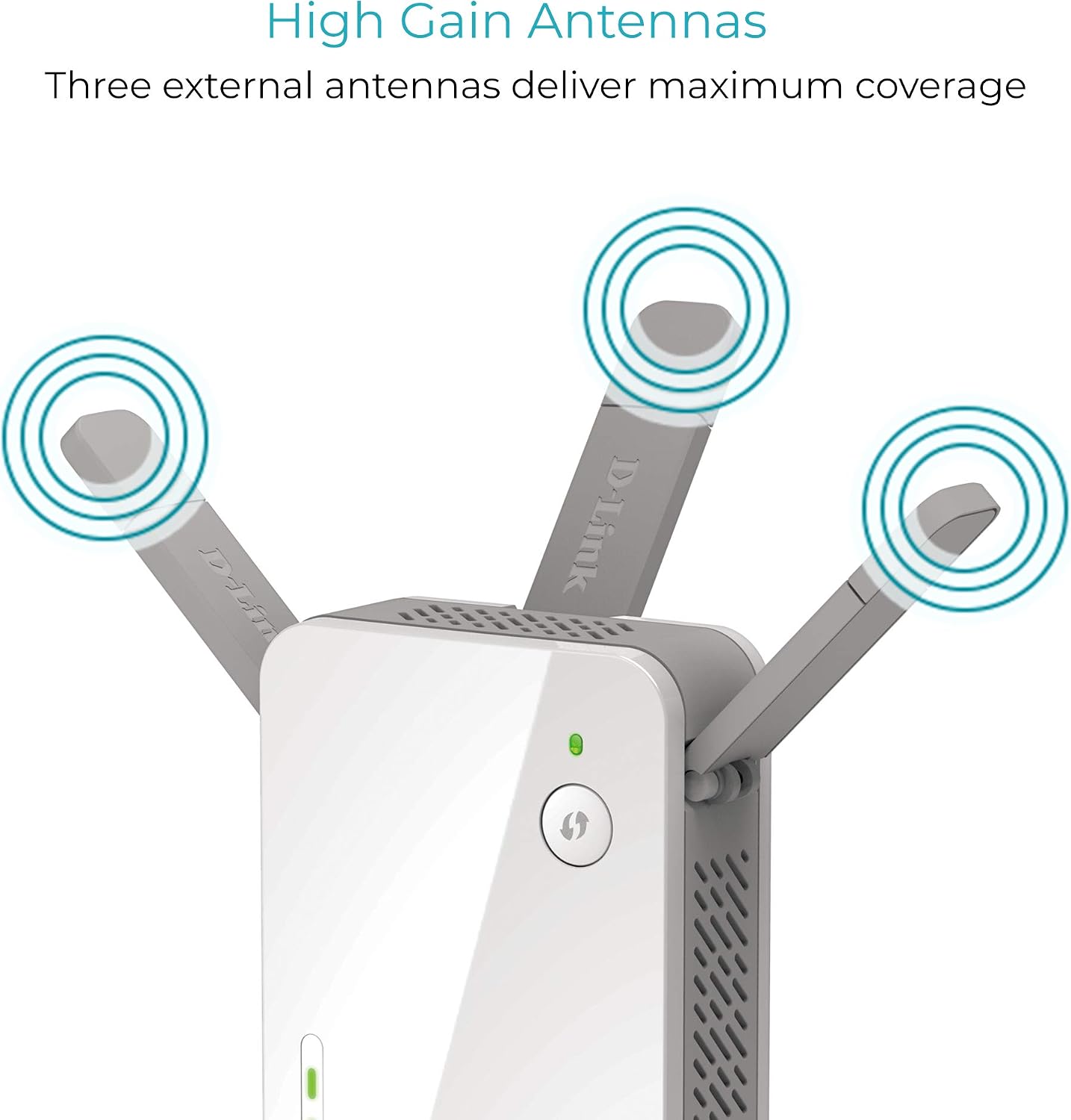 D-Link WiFi Range Extender, AC1750 Plug In Wall Booster, Dual Band Gigabit Wireless Repeater and Smart Signal Indicator (DAP-1720),White