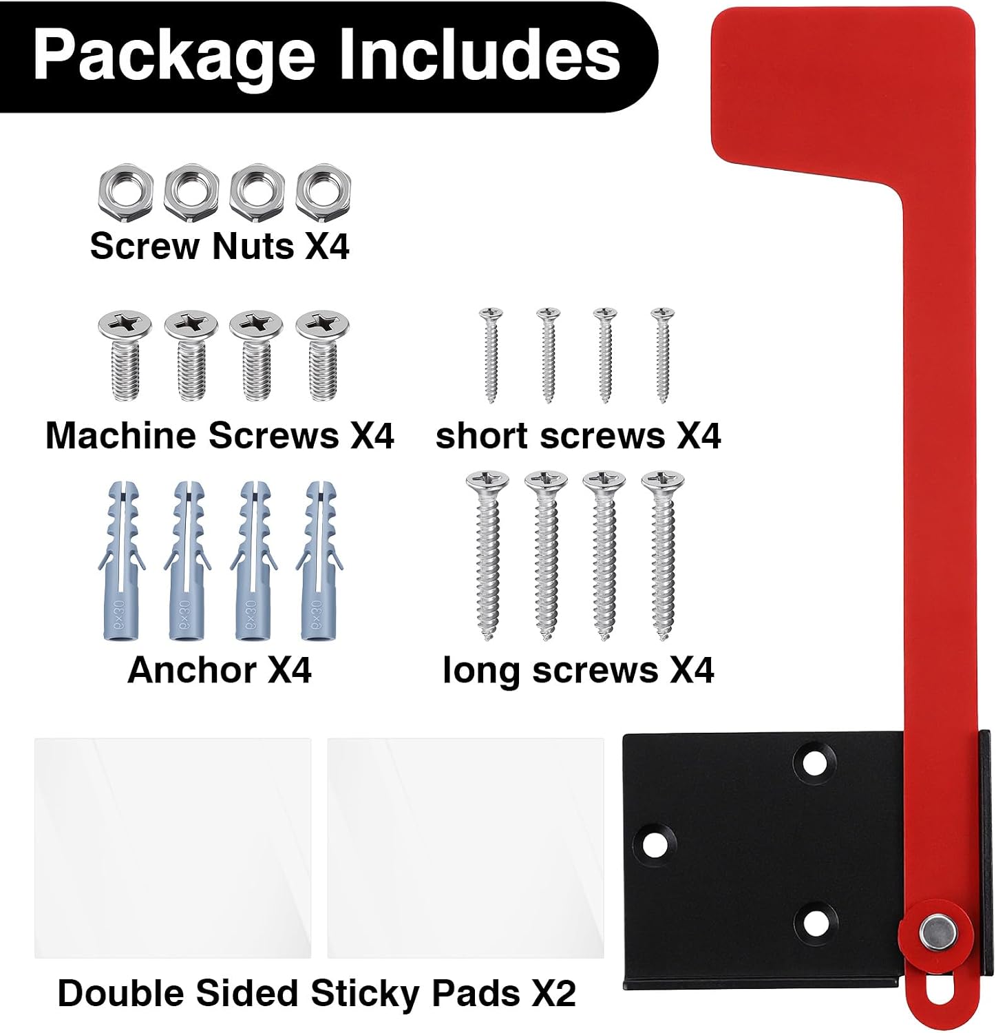 Mailbox Flag Replacement, Universal Mailbox Flag Kit with Mounting Hardware, Sturdy Weatherproof Signal Flag for Residential Home Rural Mailbox Repair