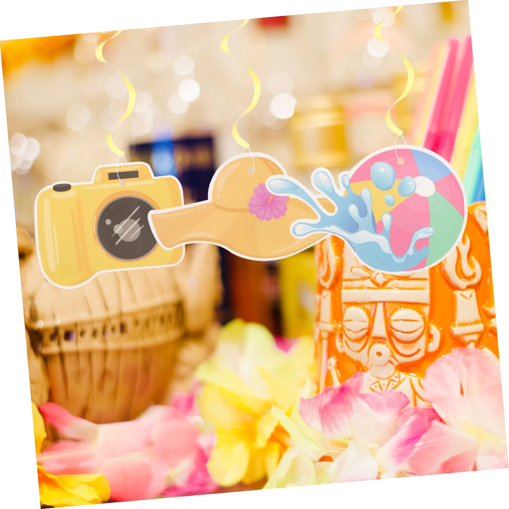 MAGICLULU 4 Set Di Decorazioni Per Feste A Tema Hawaiano Decorazioni Di Carta Da Appendere Per Feste Tropicali 12 Pezzi * 4