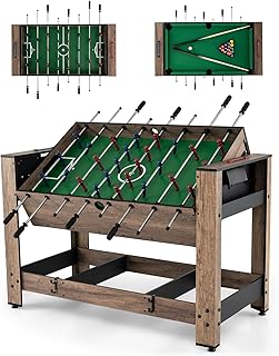 Goplus 2-in-1 Swivel Multi Game Table, 48” Combo Game Table with Foosbal...