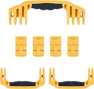 Pelican 1610 Replacement Handle & Latch Set by ColorCase - Yellow Handles & Double Throw Latches