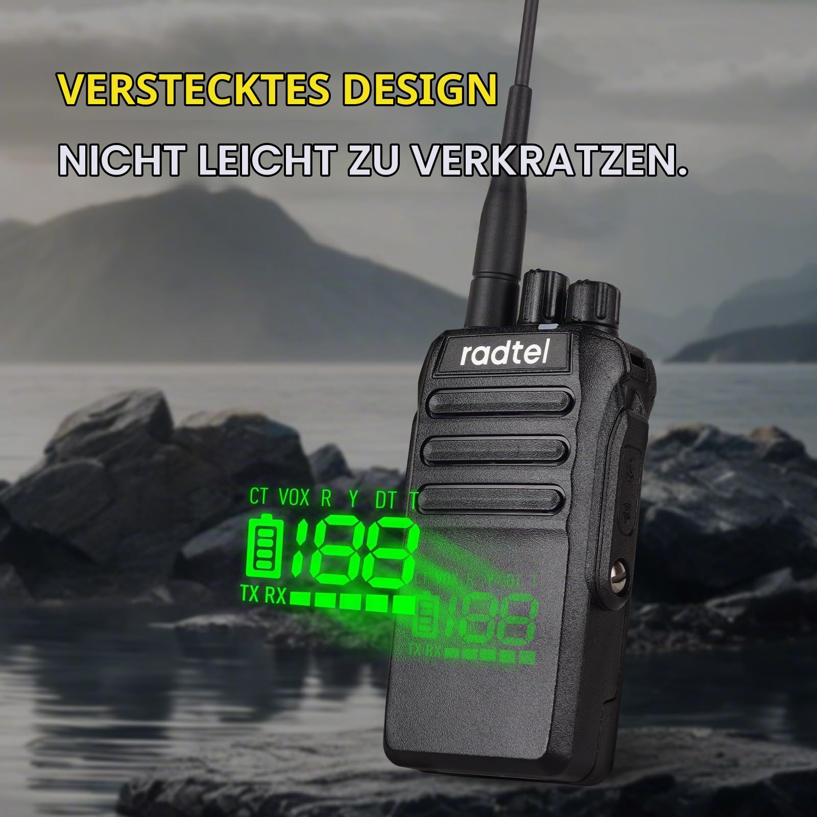 Radtel RT-493 IP67 wasserdichtes Funkgerät Handheld 10W Long Range Zwei Way Radio für Erwachsene, Walkie Talkie 430-440 Scannen