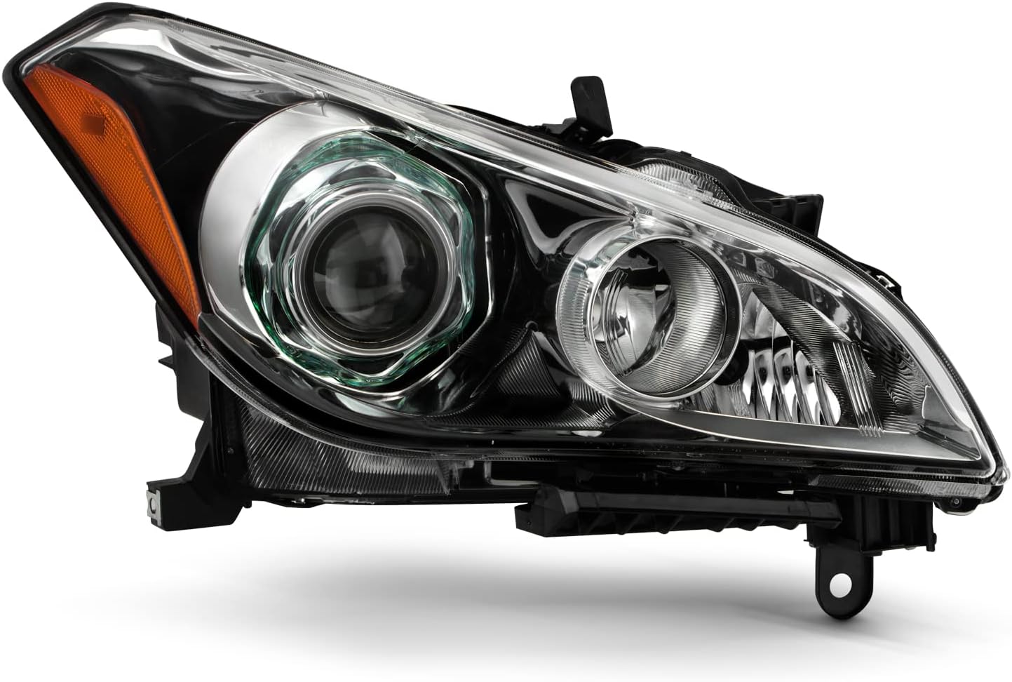 AKKON - Fits 2011 2012 2013 Infiniti M37 M56 2014 Q70 [HID/Xenon] w/o AFS Projector Black Headlights Pair Driver + Passenger
