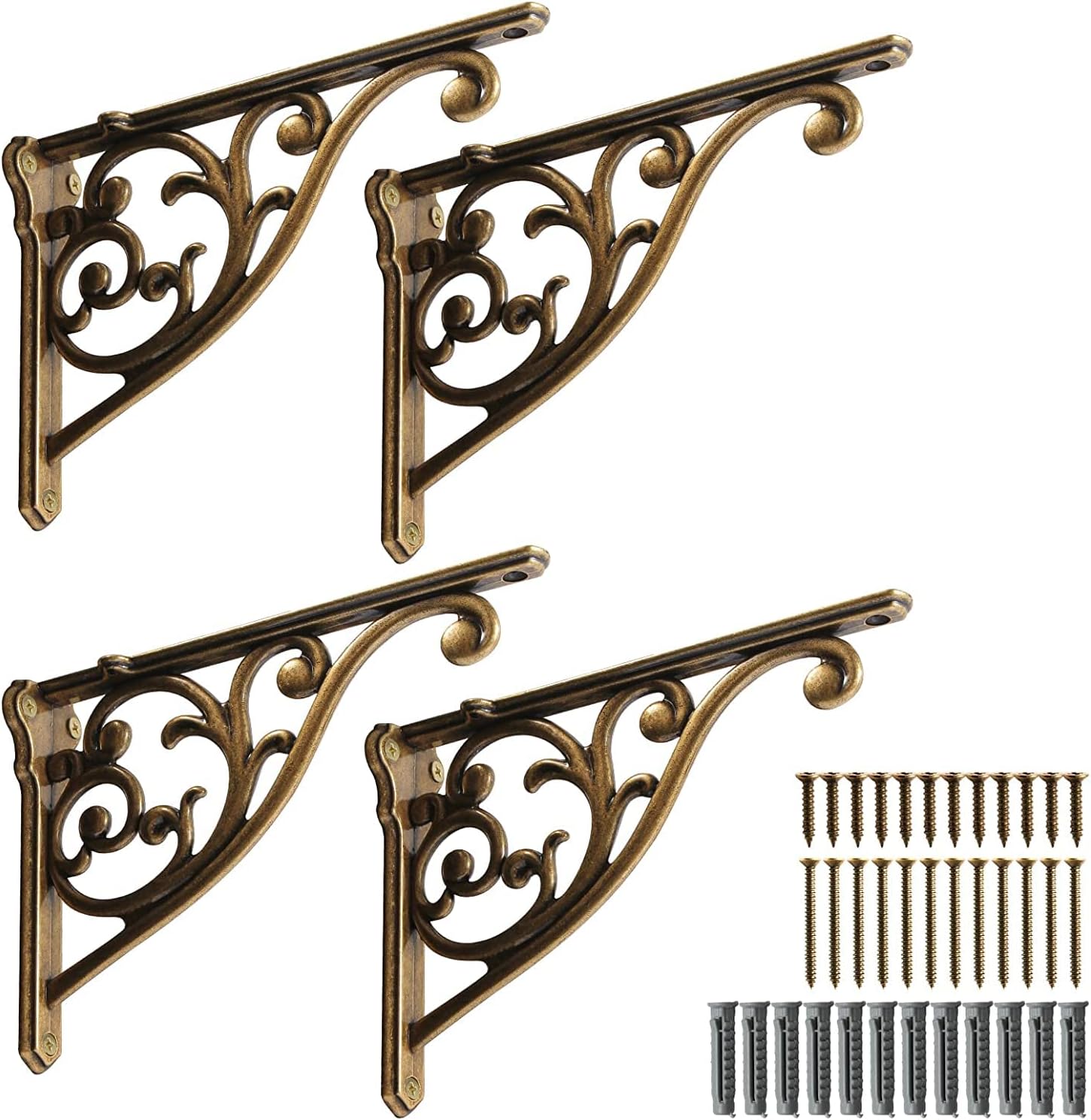 Khtumeware ornate decorative shelf brackets, 10 inch big