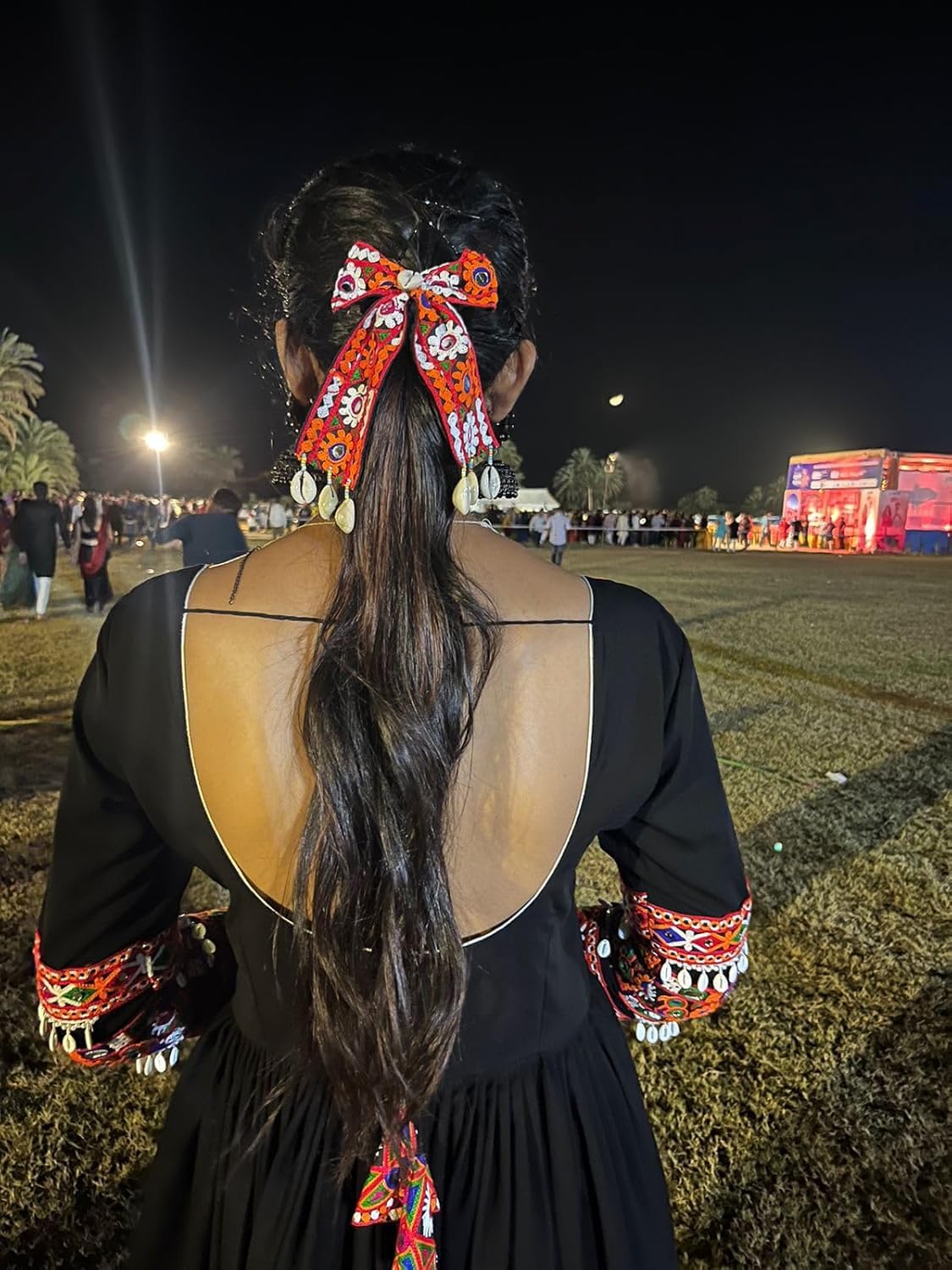 See full amazon price history chart for Snika (Pack of 1) Bow Tie Hair band Kutchi Lace Hair Clip with Shell Dandiya Night For Women Snika (Pack of 1) Bow Tie Hair band Kutchi Lace Hair Clip with Shell Dandiya Night For Women (B0DGKYJBKN) Amazon Price History, Amazon Price Tracker