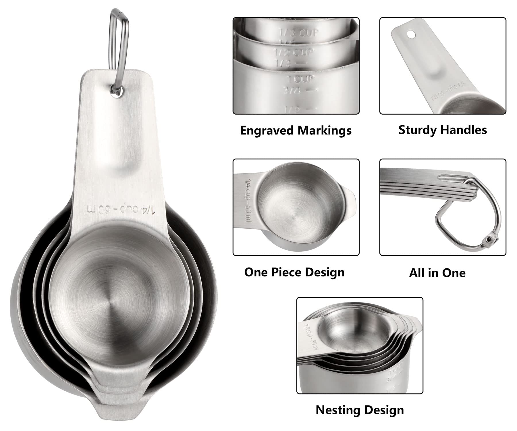 Snapklik.com : Stainless Steel Measuring Cups And Spoons Set Of 10 ...