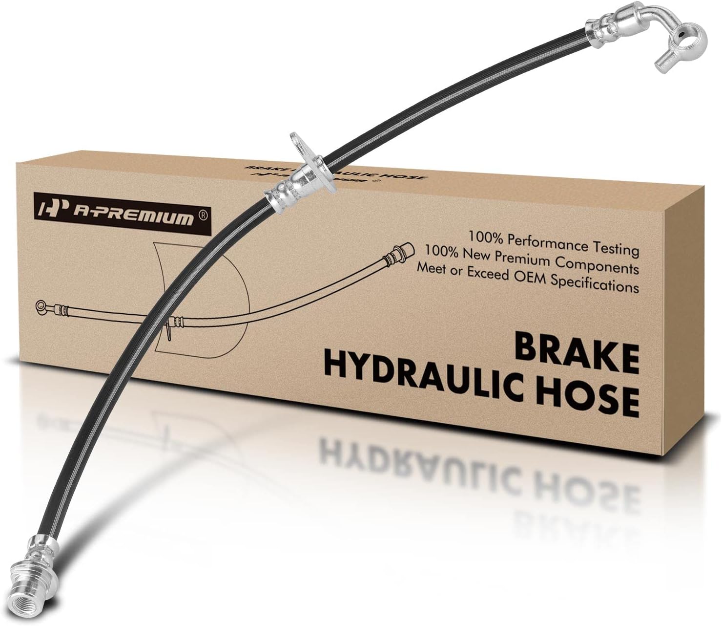 A-Premium Rear Passenger Brake Hydraulic Hose Compatible with Select Honda Models - CR-V 2012 2013 2014 2015 2016 - Replace# 01466T0AA01