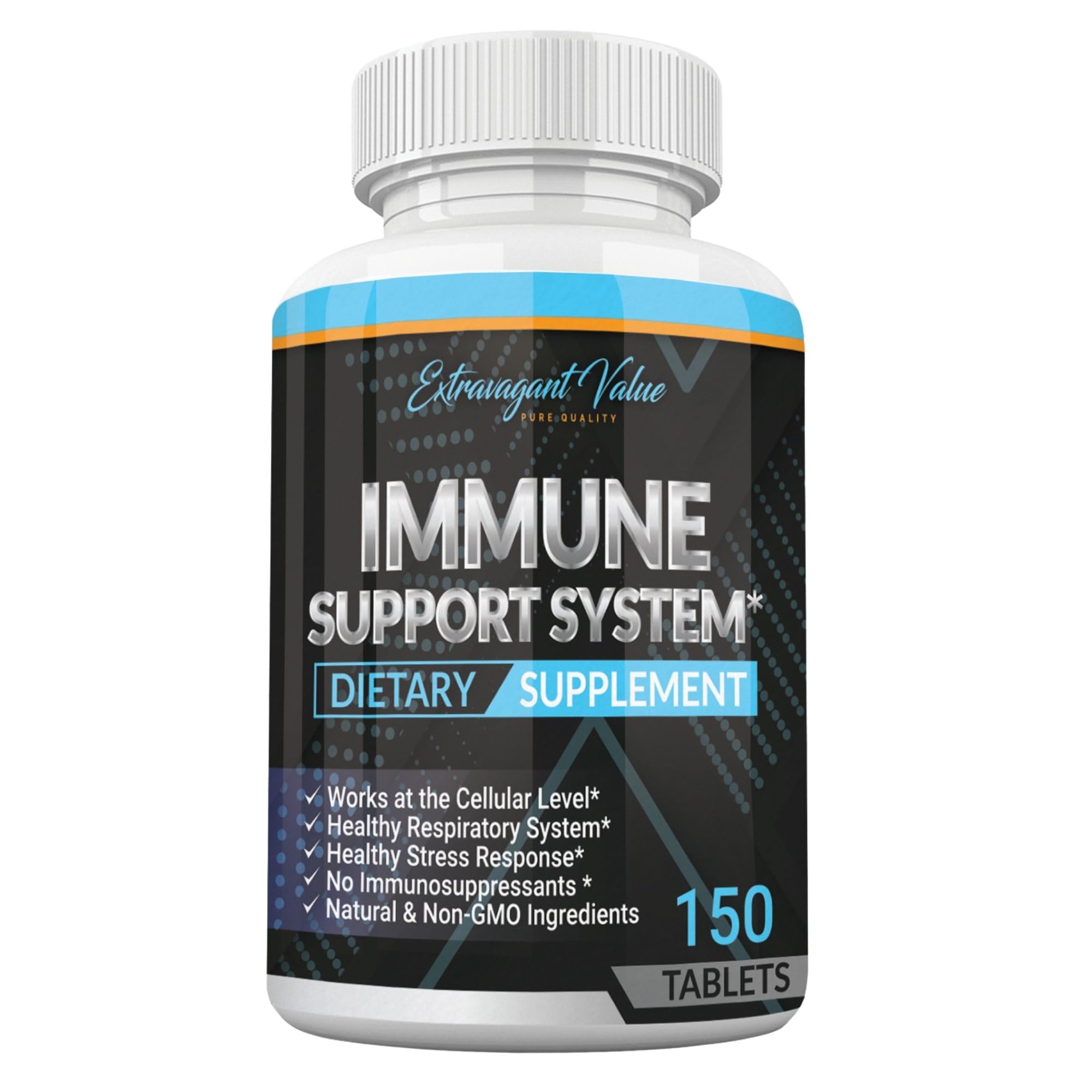 Iron Supplement Immune Combo – 25mg Gentle Iron with Vitamin C 1000mg for Better Absorption, Energy & Blood Health, Gentle on Stomach with Ginger Root, Non-GMO, 150 Tablets