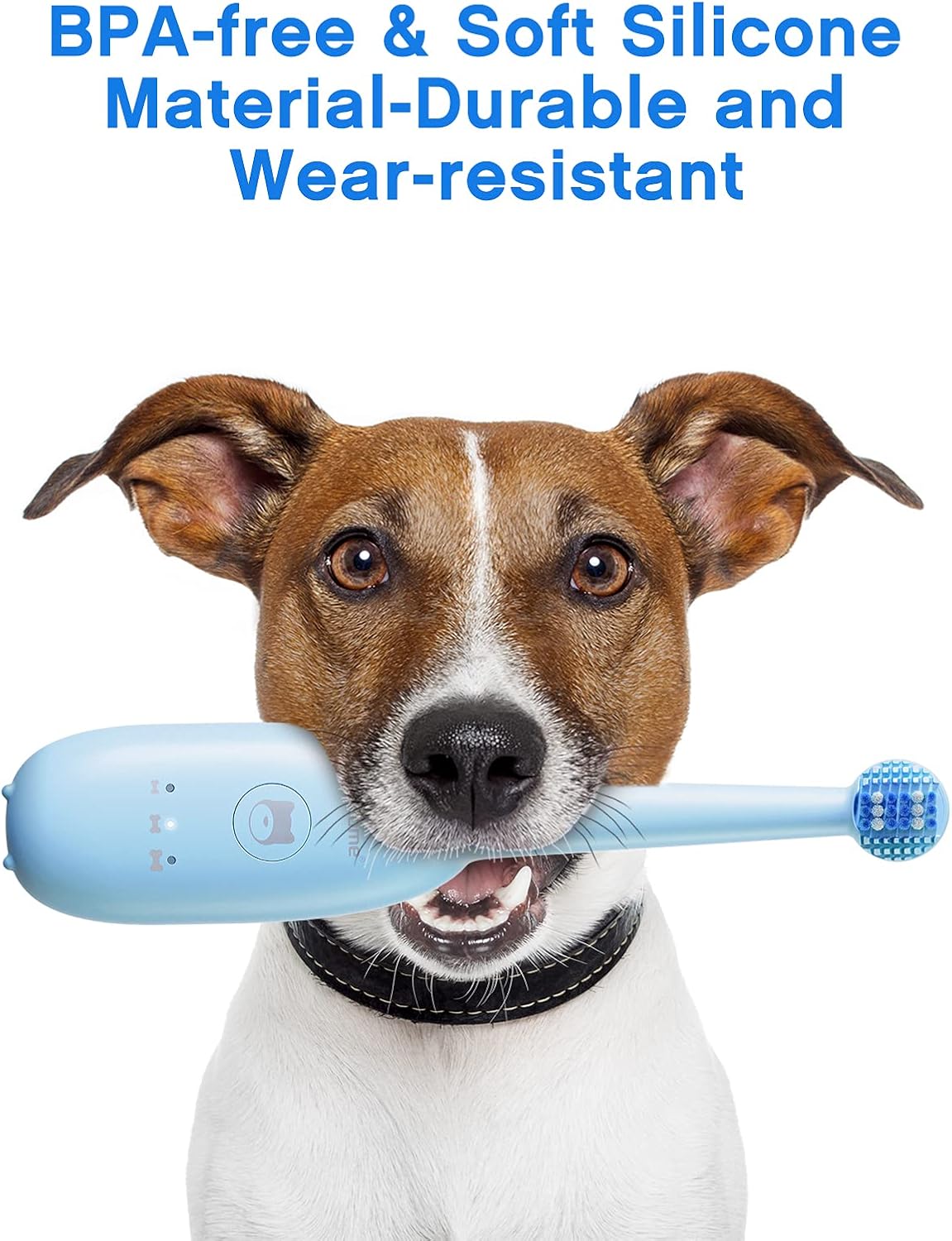 Dog Electric Toothbrush, Pet Toothbrush with 3 Modes, 2 Soft Finger Brushes 1 Replacement Head, Easy Teeth Cleaning Perfect for M&L Size Dog, Pet Dental Care Kit, Addition Bad Breath Tartar, BPA Free : Pet Supplies