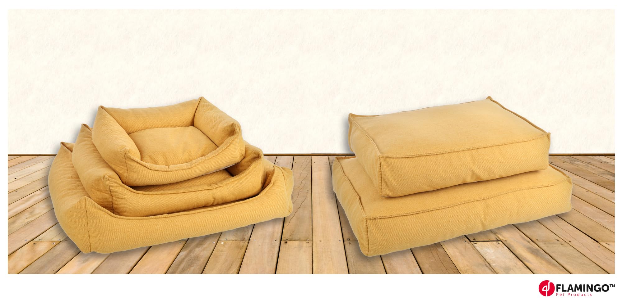 FLAMINGO Coussin orthopédique Baldar Jaune - 80x60x18cm - Forme Ergonomique pour Un Sommeil réparateur - Complément Parfait du lit Baldar !