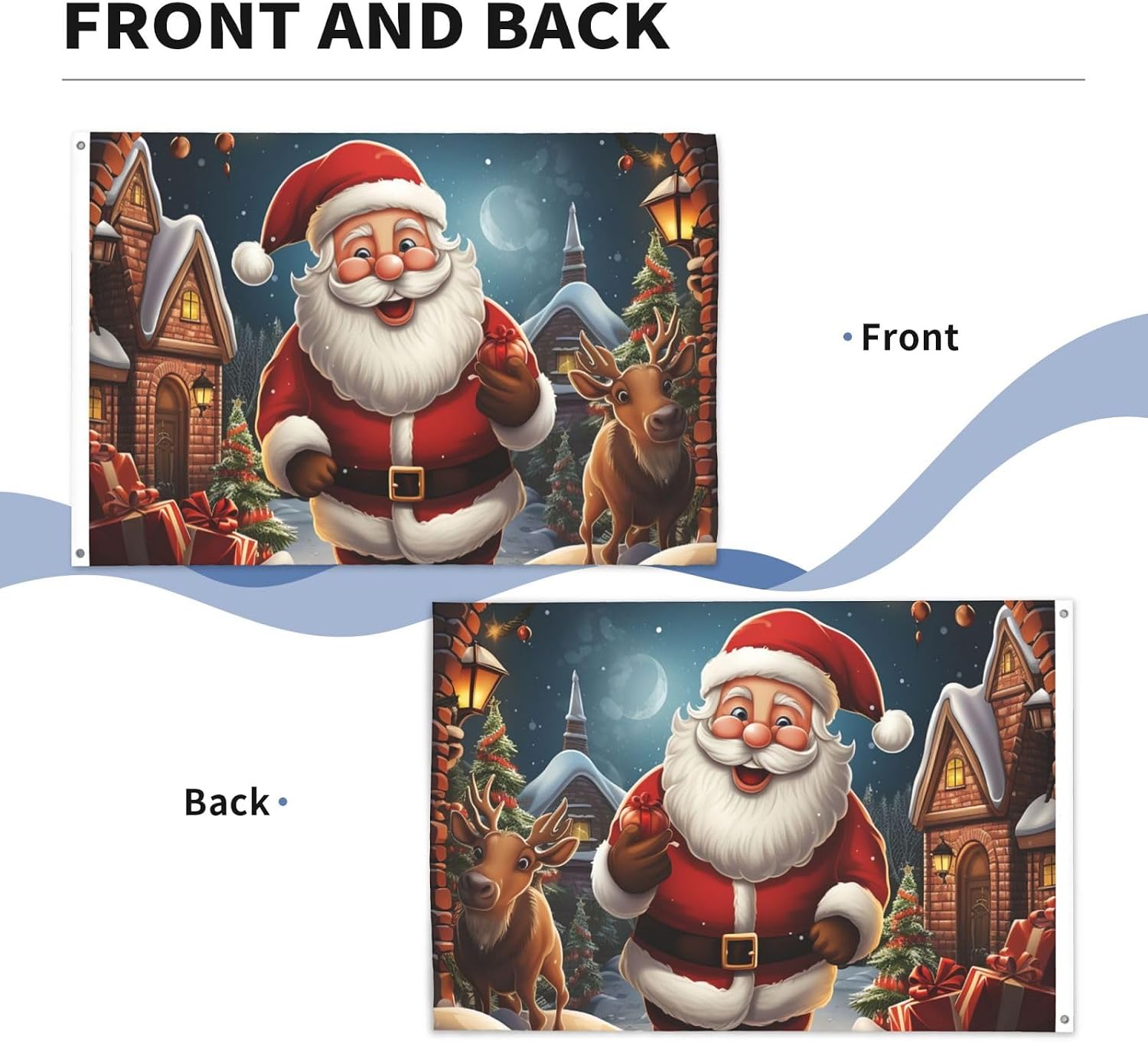 Flag 5x8 Ft Flags for Outside Funny Banner Garden Flag Double Sided Santa christmas zoom Welcome Yard Banners for Home Garden Yard Lawn Indoor/Outdoor Decor Flags