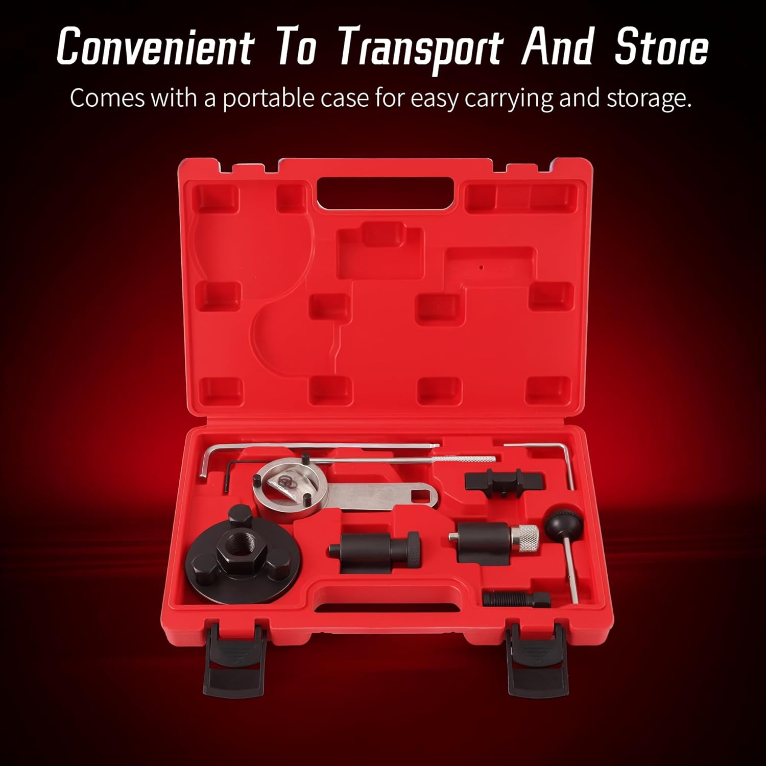 Engine Camshaft Timing Belt Tool Kit, Compatible with VW Audi VAG Golf Seat Tiguan 1.6 2.0 TDI Diesel Engine, Replace T10051 T10265 T10264 T10060A