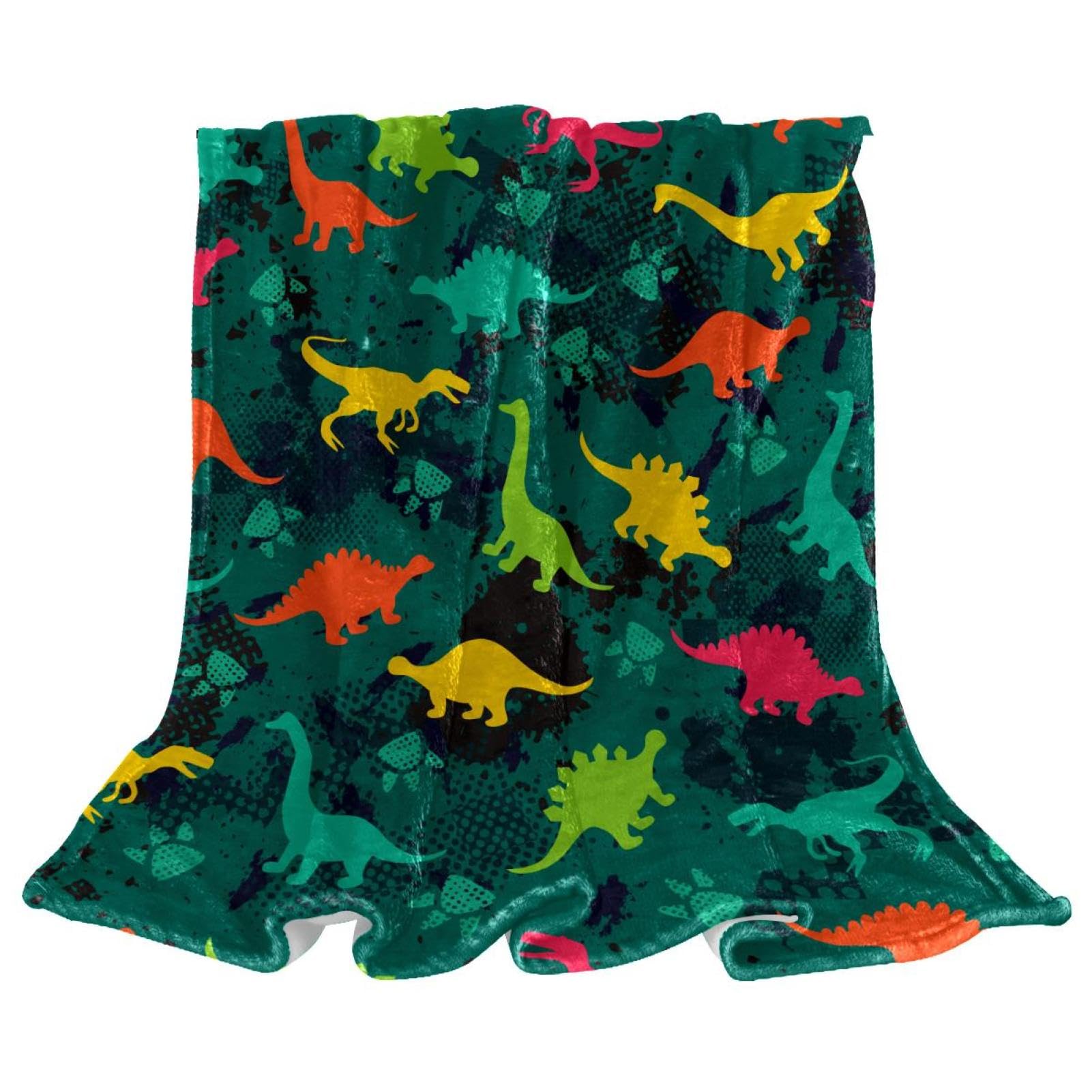 Couverture polaire chaude dinosaure plaid lit canapé thermique 150x100