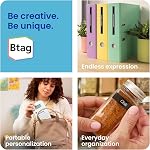 Brother PTN10 Label Maker and Brother BTAG 3M01 Tape (3 Pack) | Bundle includes Clear, White and Black Tapes