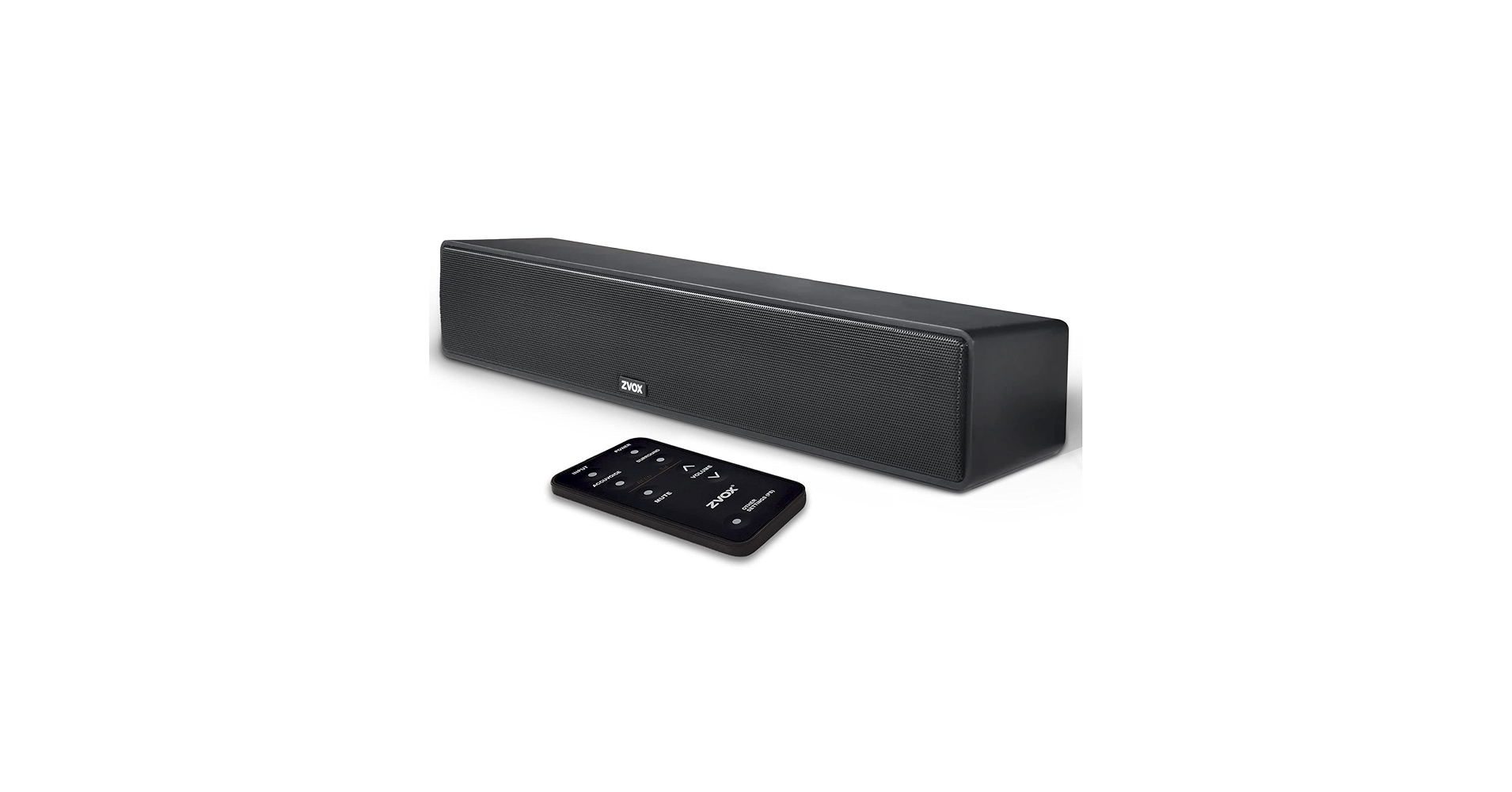 ZVOX Dialogue Clarifying Sound Bar with Patented Hearing Technology, Twelve Levels of Voice Boost - 30-Day Home Trial - AccuVoice AV157 TV Speaker - Black (Renewed) ZVOX Dialogue Clarifying Sound Bar with Patented Hearing Technology, Twelve Levels of Voice Boost - 30-Day Home Trial - AccuVoice AV157 TV Speaker - Black (Renewed)