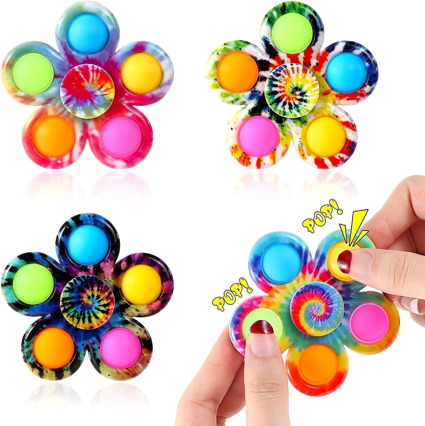 4Pcs Fidget Spinner, Pop Fidget Spinners Kids, Halloween Fidget Toys Bulk