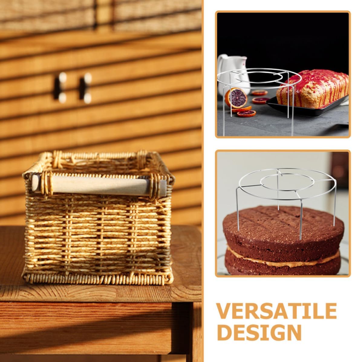 Stainless Steel Cooling Rack for Cakes, Wire Mesh Baking Stand
