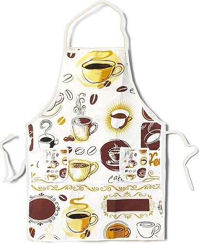 Miniatura 6 de UW UNIWARE THE NAME YOU TRUST Delantal de cocina impreso con bolsillo para cocinar, cocinero, 100 % algodón, 24 x 31 pulgadas (24.0 x 30.7in)