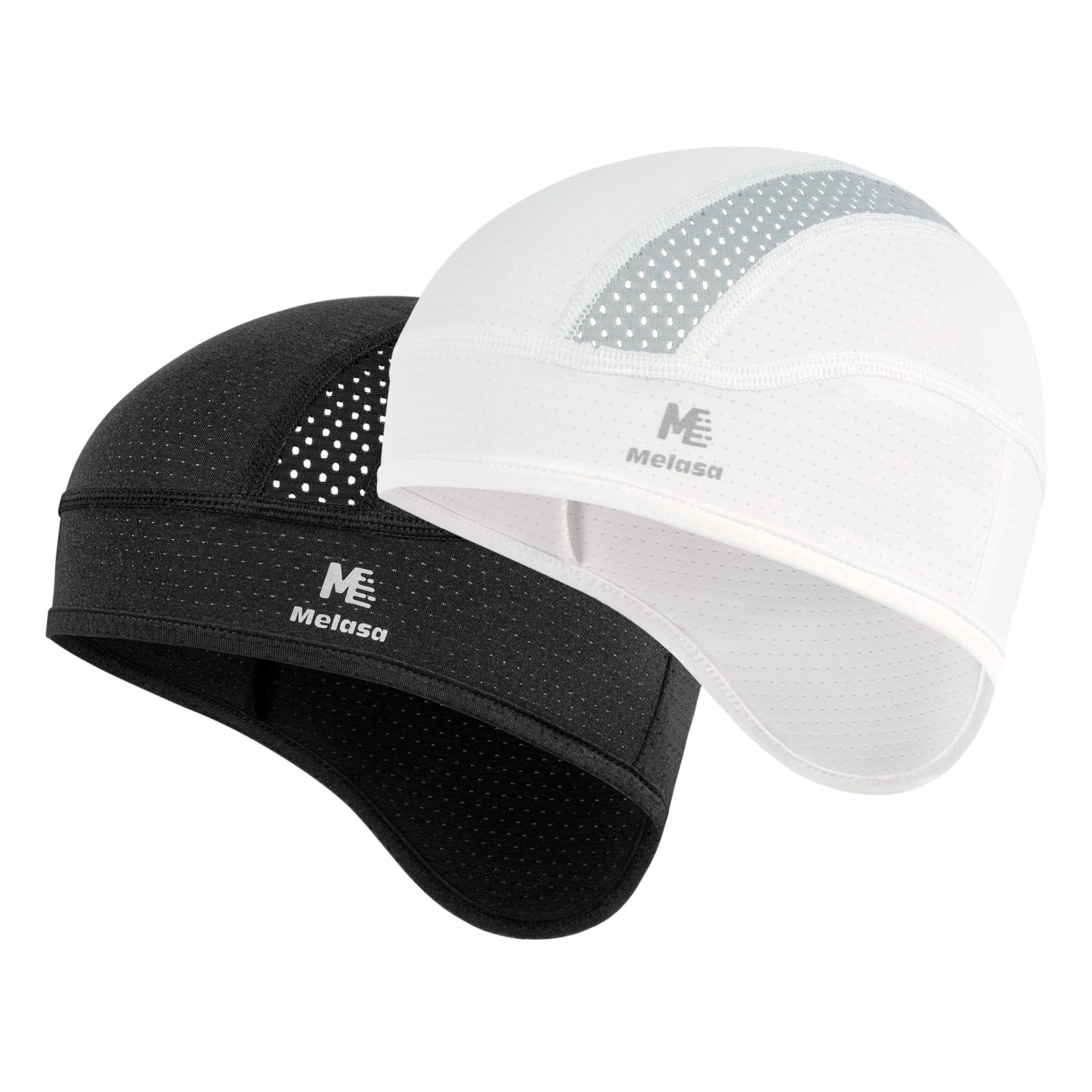 MELASA Skull Cap Cooling Helmet Liner for Hard Hat with Neck Extension Sun Protection Mesh Breathable Sweat Cap for Men Women