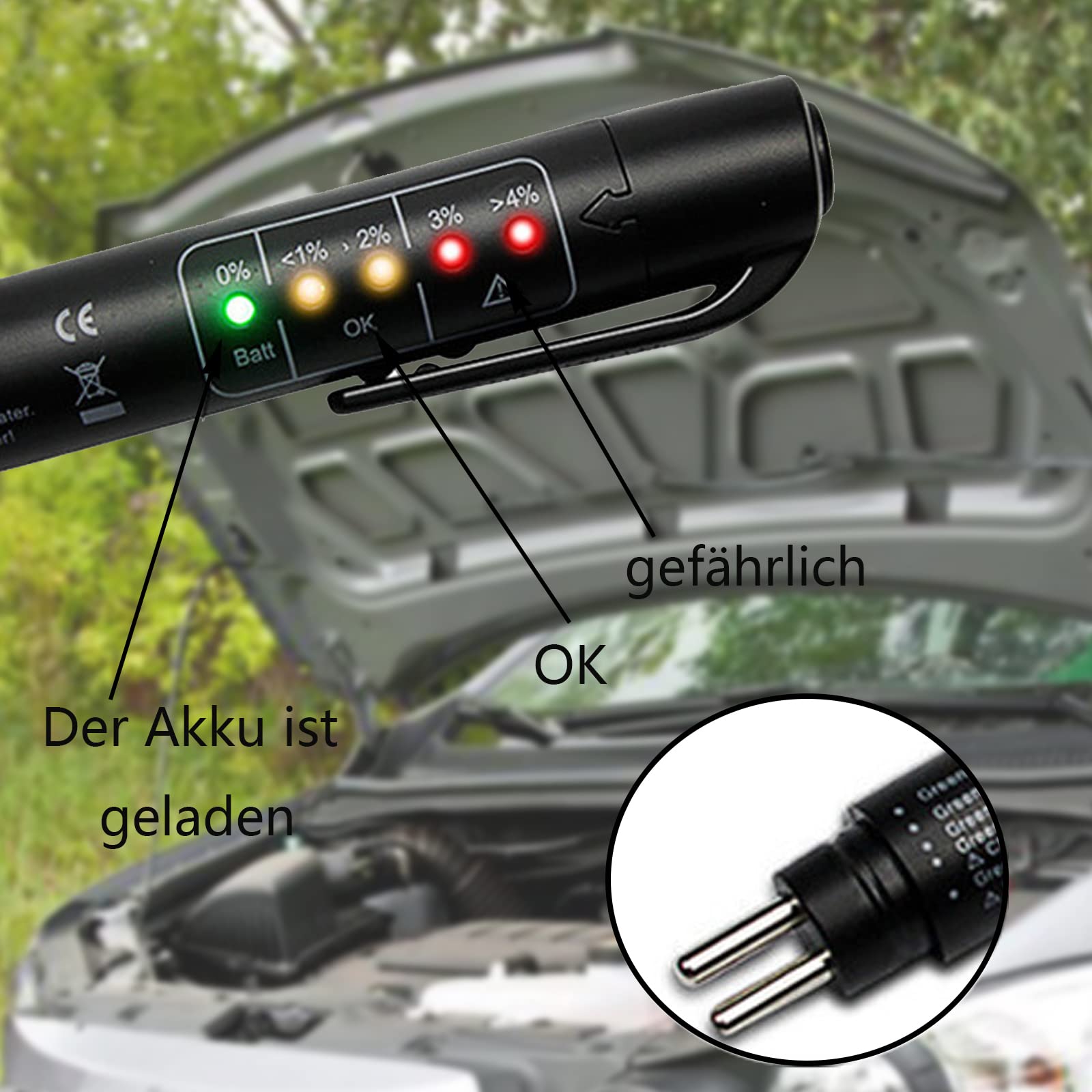 Tester Liquido Freni Auto Universale - Strumento Portatile Con LED Per DOT3, DOT4, DOT5 | Misuratore Umidità - Foto 10