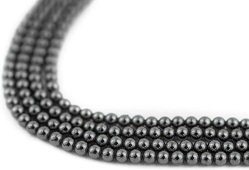 TheBeadChest - Cuentas redondas de hematita no magnéticas (0.079 in)