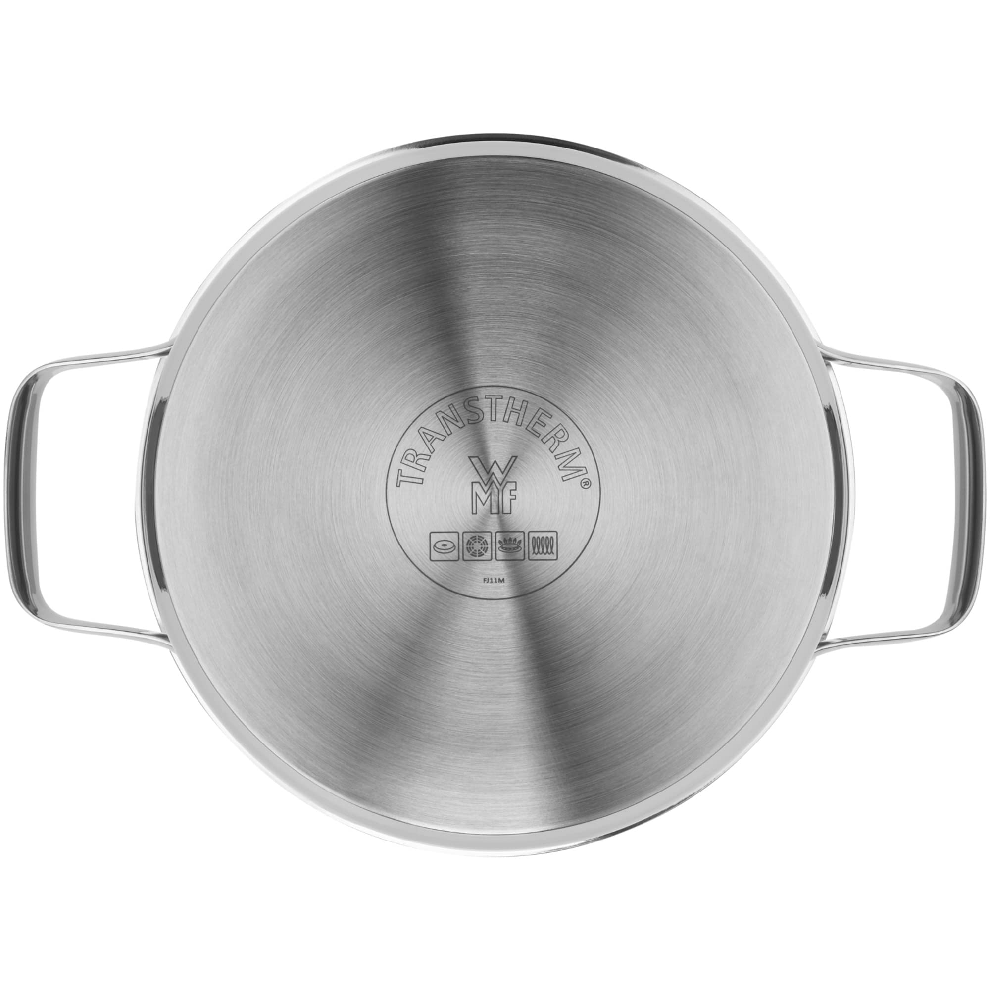 WMF Belmonte Kochtopf klein 20cm, kleiner Topf mit Glasdeckel, Nudeltopf, Bratentopf Induktion 2,5l, Cromargan Edelstahl poliert, unbeschichtet