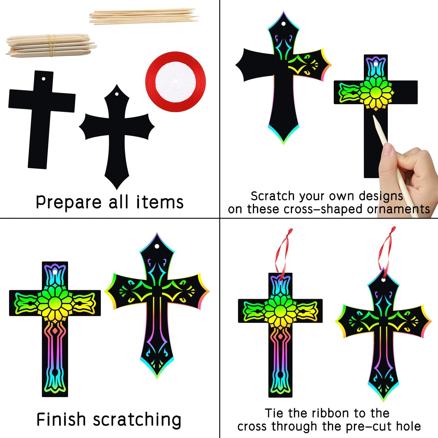 Scratch Art Toys & Games Bulk Easter Crafts for Kids 50 Scratch Art