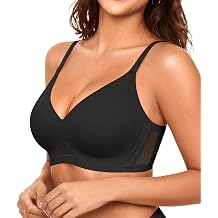 Wireless Jelly Bras for Women - Full Coverage Supportive Seamless No Underwire Bra Comfy Tshirt Bra Anti Sagging Breast Bras