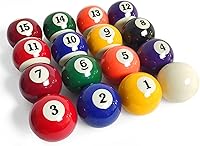 Vista 3 de Juego completo de bolas de billar de 2-1/4 pulgadas, 16 bolas de resina, tamaño y peso reglamentarios, juego completo de bolas de mesa de billar