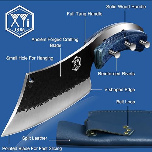 Miniatura 8 de XYJ Cuchillos de chef profesional con funda mini cuchillo cuchillos de cocina chinos antiguos cuchillo de cocina al aire libre cuchillo de cocina