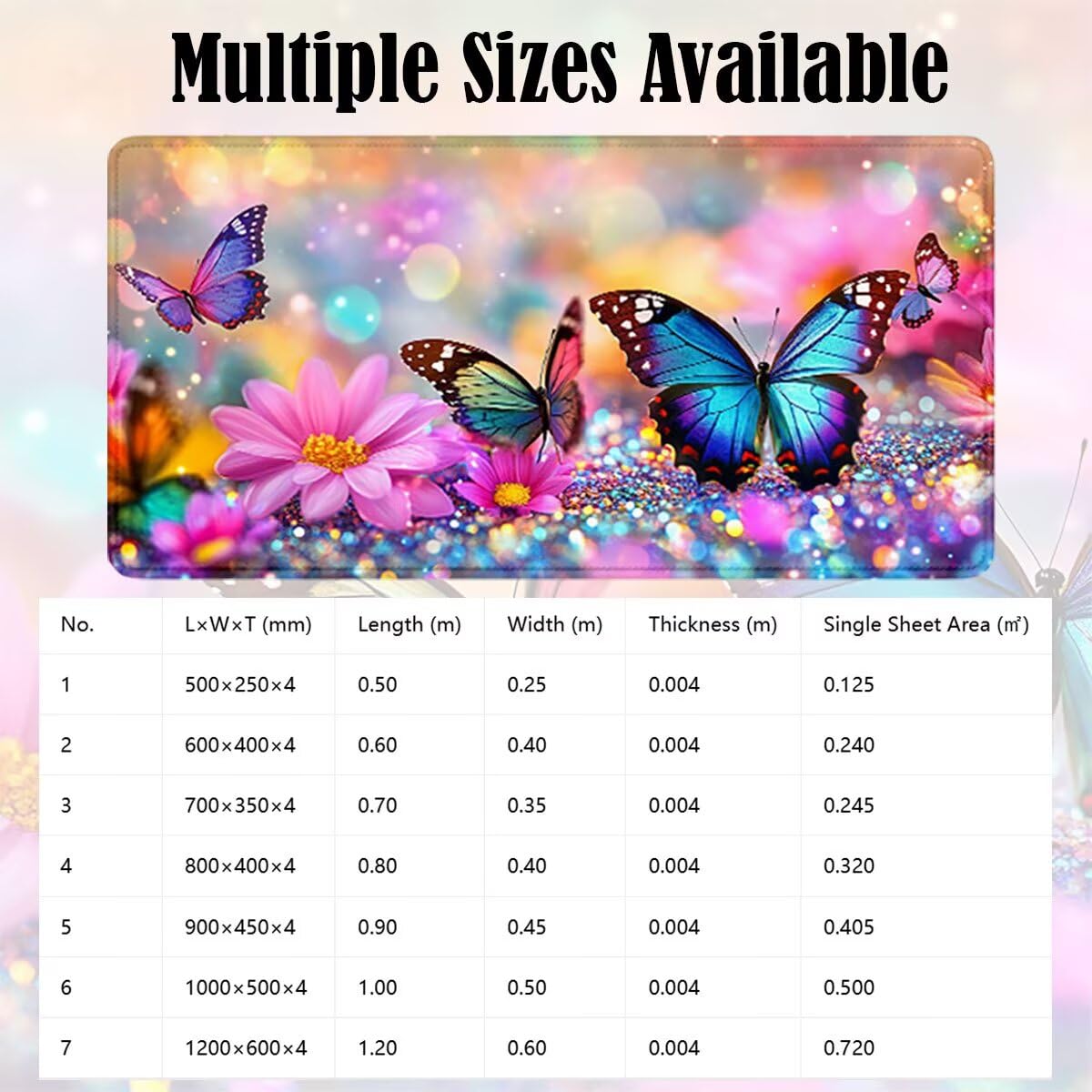 Podkładka pod mysz 1200x600x4mm, motyl komiksy-2 0x0-275