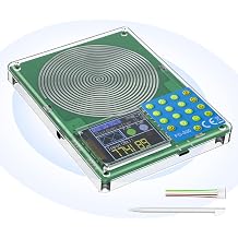 Riiai Schumann Resonance Generator Cordless Frequency Generator for Healing, Built-in 1000mAh Battery, Color Screen, Comfortable Button, 0.001Hz-200kHz for Sleep Aid, Mood Relief