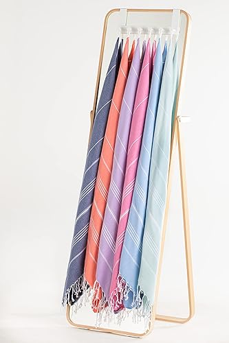 Miniatura 3 de Toallas de playa de algodón turco, suaves, absorbentes, de secado rápido, ideales para viajes, gran idea de regalo de playa