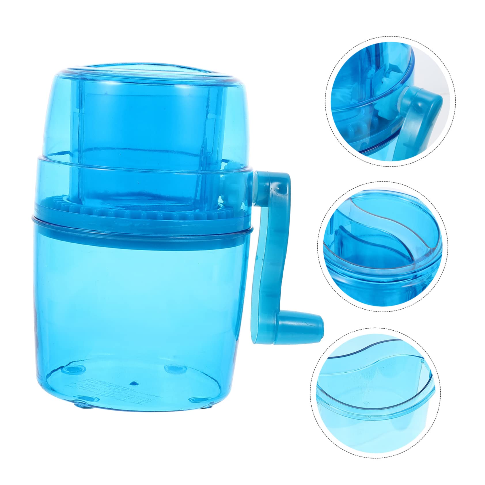 Tritaghiaccio Manuale da Casa, Macchina per Ghiaccio Tritato Portatile, Manovella, Pp e Abs, Riutilizzabile, per Cucina Estiva
