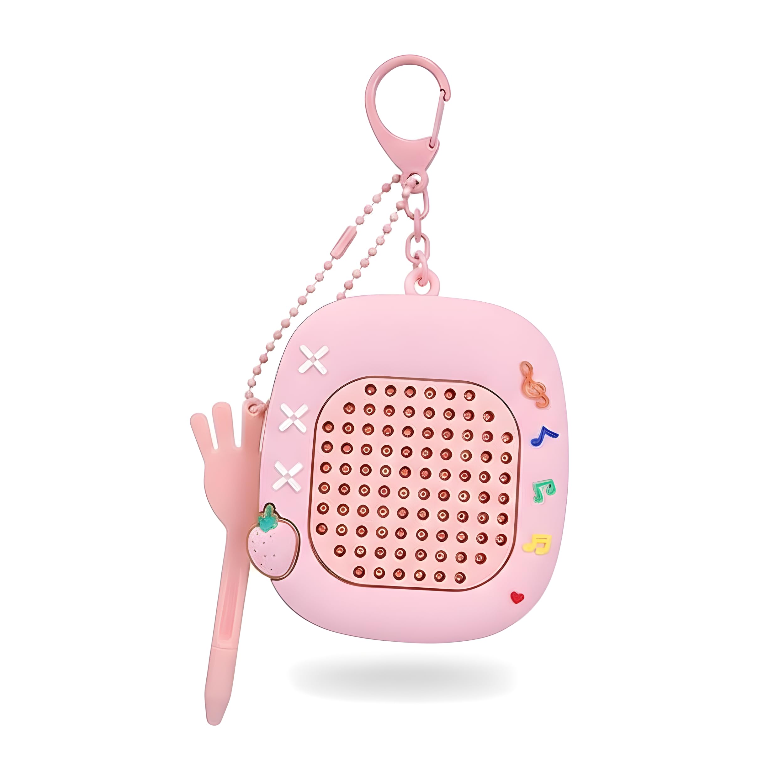 Mini Doodle Board Keychain with Pen, Magnetic Drawing Pad, Kawaii Cartoon Pastel Design, Compact 2-in-1 Travel Toy, Ages 3+, 9 × 8 cm-image-3