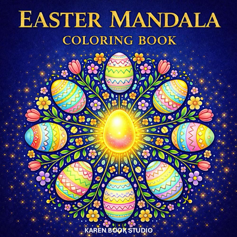 EASTER MANDALA COLORING BOOK: 50 Beautiful Spiral Mandalas to Color, Relax and Celebrate Easter (Mandala Coloring Collection)