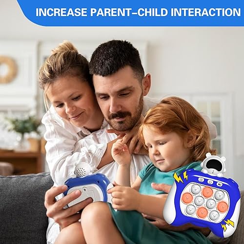 Miniatura 2 de HEEGABEM Juego de empuje rápido, máquina de juego pop con luz de empuje rápido, consola de mano para niños y adultos, regalos de cumpleaños para