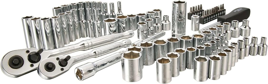 STANLEY Mechanics Tool Set, 85 Piece, 1/4 & 3/8 in Drive (STMT71651)