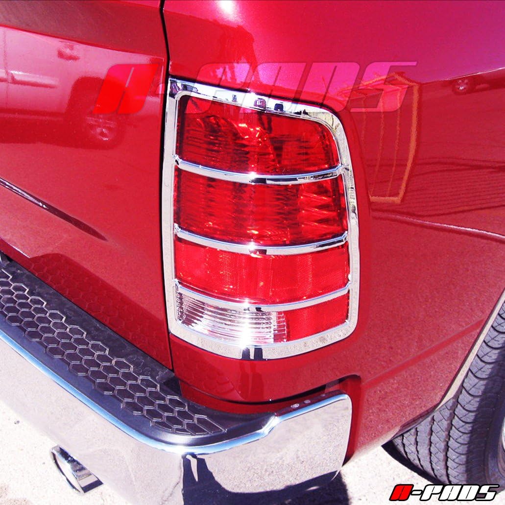 Chrome Tail Light LAMP Cover for Dodge RAM 1500/2500 / 3500 Year 09-10 11 12 13 14 15 16 17/10~16