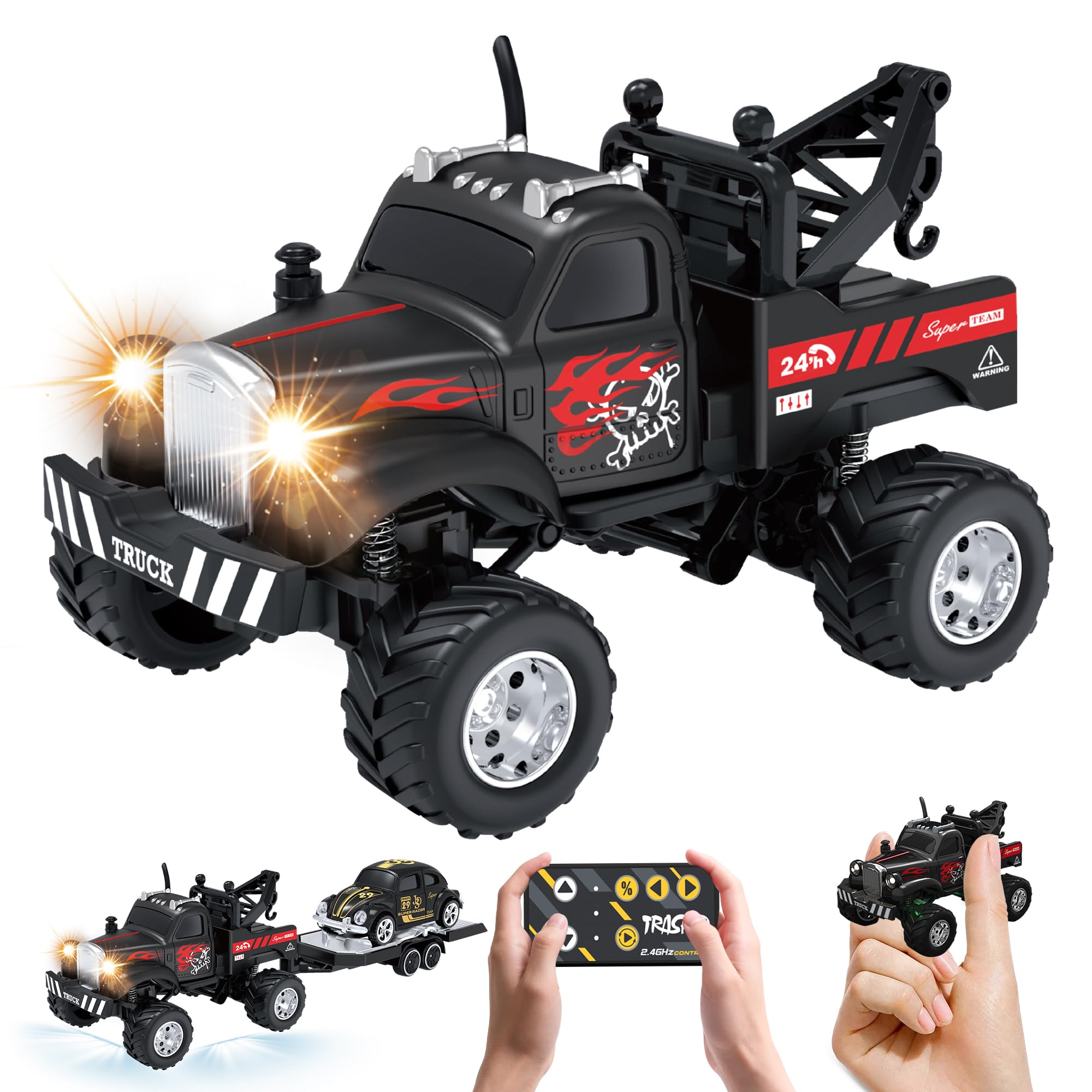 MOONTOY 1:64 Scale Mini Alloy Truck RC Car