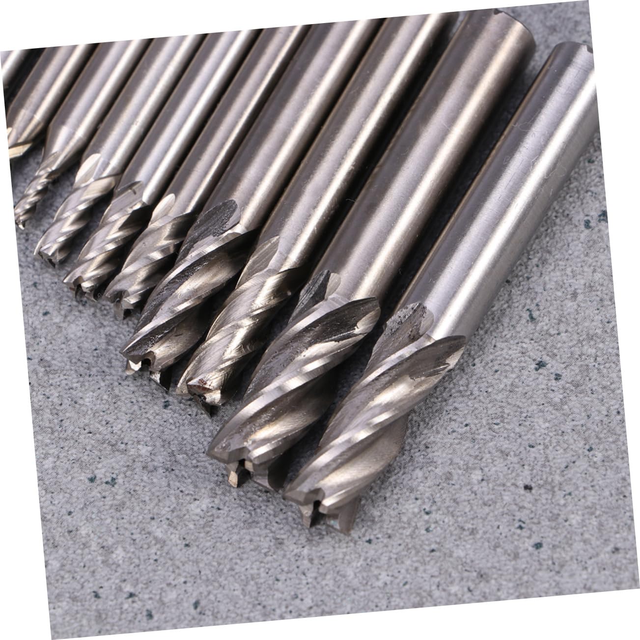 10pcs High Speed Steel Metric CNC Milling Cutters End Mill CNC Flute Flute Router Bit Straight Handle Milling Cutter Bits