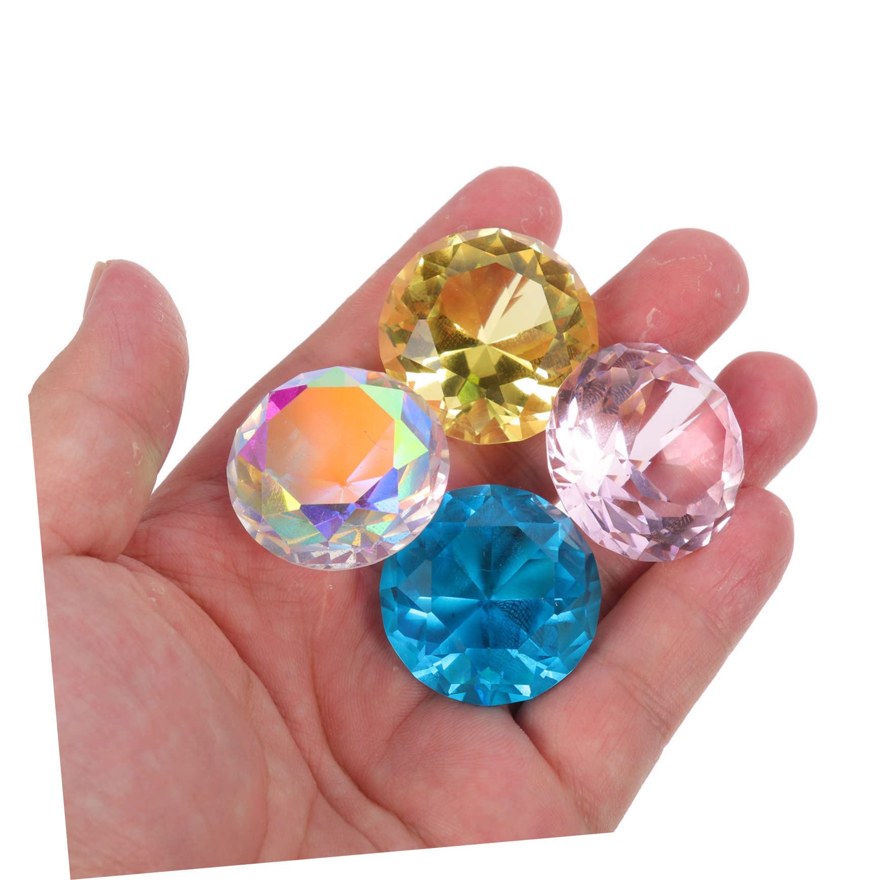 Diamanti di Vetro 30mm 12 Pezzi Decorativi per Matrimonio Fotografici Riempitivo per Vaso in Vetro Trasparente e Centrotavola Eleganti e Decorazioni Casa